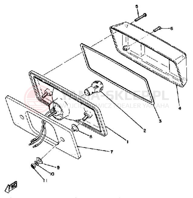 Schemat "Oświetlenie tył" do Yamaha GPX338F/GPX433F