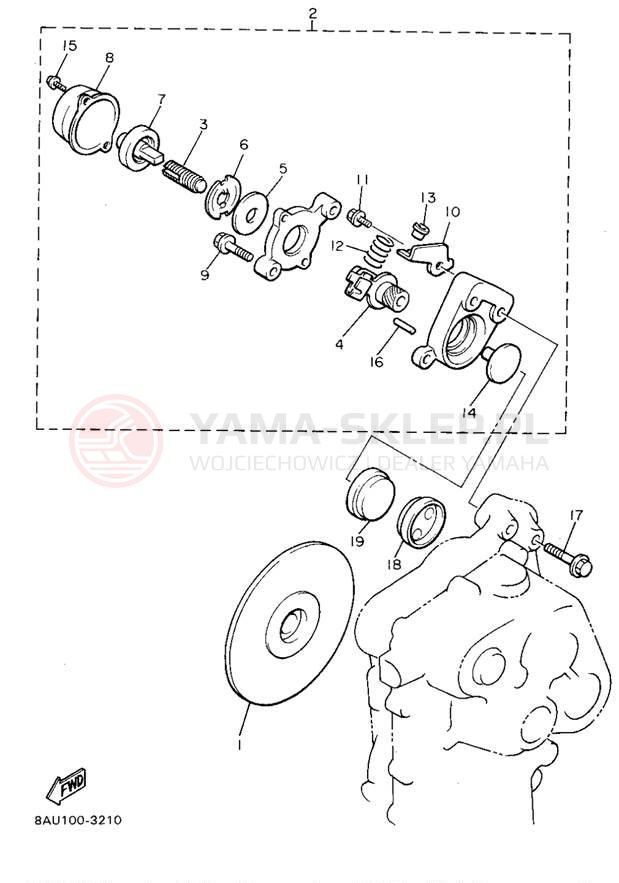 Schemat "hamulec" do Yamaha VK540 II VK540EV