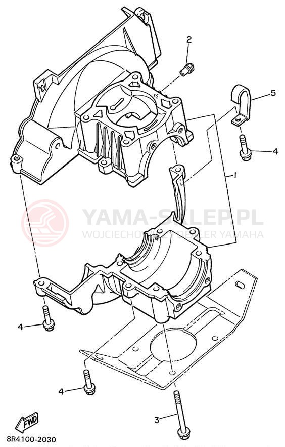 Schemat "Obudowa silnika" do Yamaha BRAVO LT BR250TC