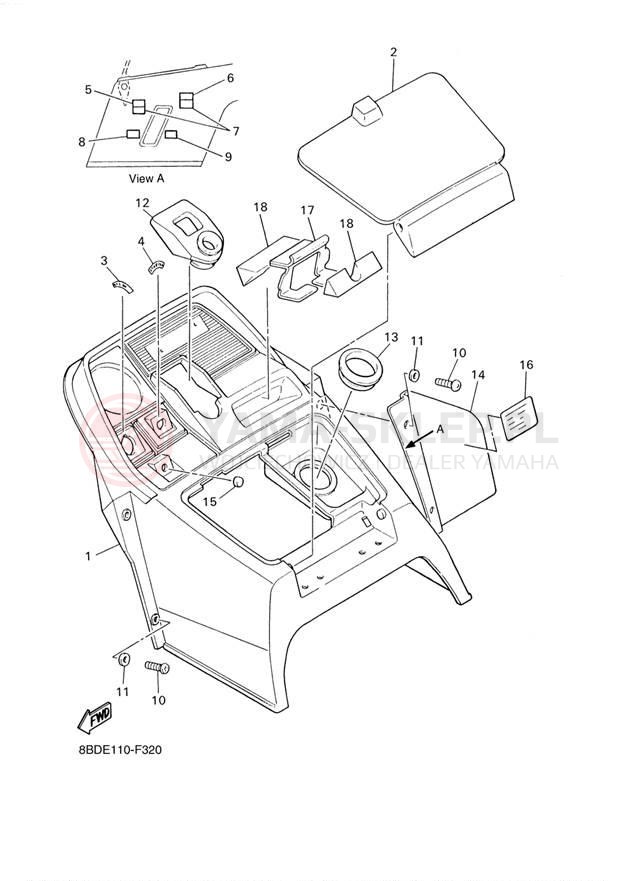 Schemat "INSTRUMENT PANEL" do Yamaha BRAVO