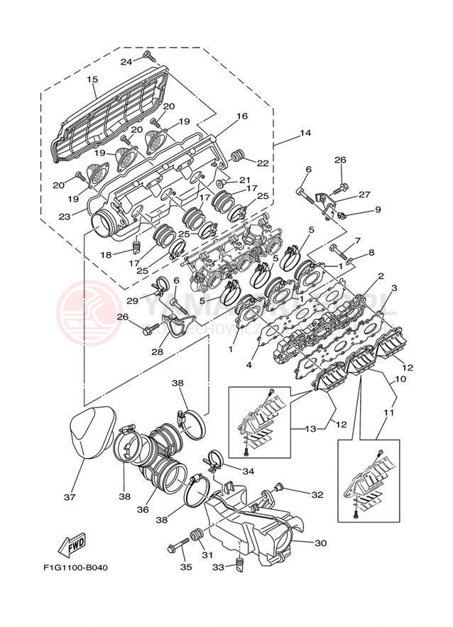 Schemat "Wtrysk paliwa" do Yamaha GP1300-F