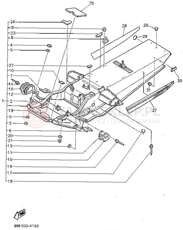 Schemat "rama" do Yamaha OVATION LE CS340EU