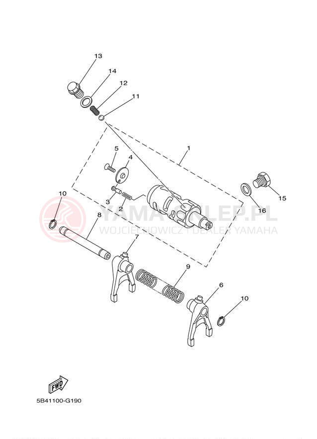 Schemat "Wodziki, automat" do Yamaha YXR7FDR/YXR7FDGR