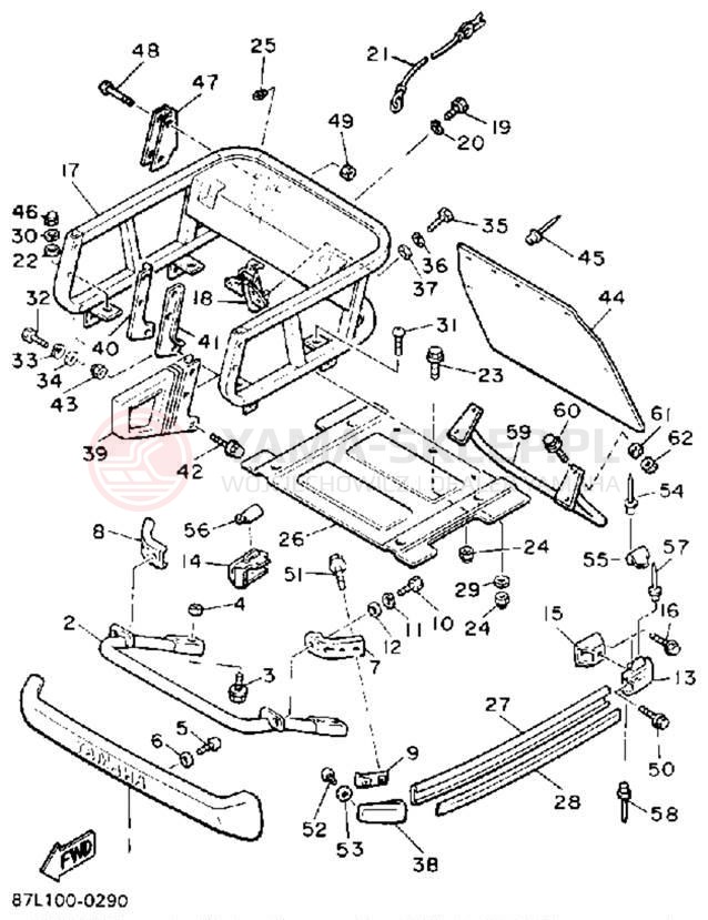 Schemat "zderzak" do Yamaha ENTICER LTR ET400TRP