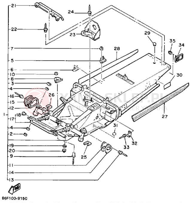 Schemat "rama" do Yamaha PHAZER PZ480N