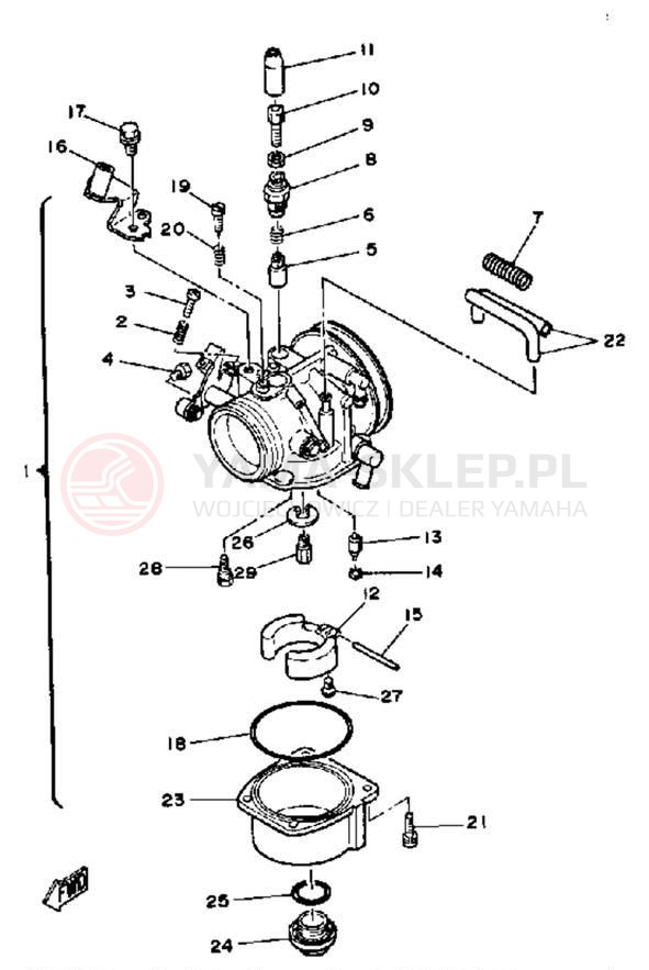 Schemat "gaźnik" do Yamaha EC540C