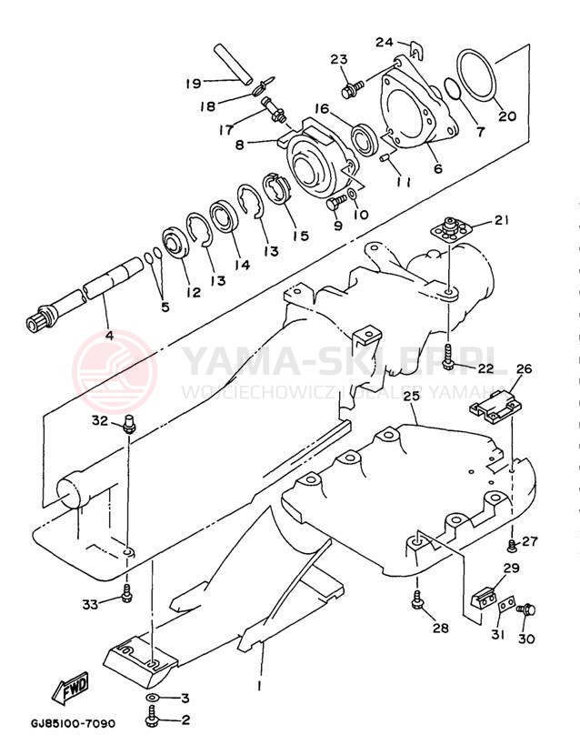Schemat "JET UNIT" do Yamaha WAVE RAIDER 700 RA700BV