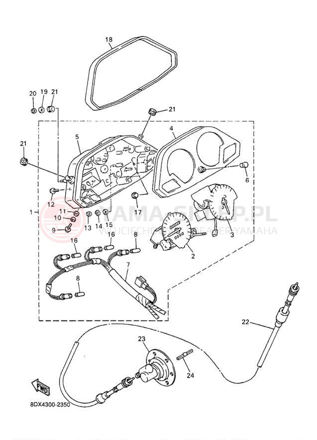 Schemat "licznik" do Yamaha VENTURE XL VT500XLL