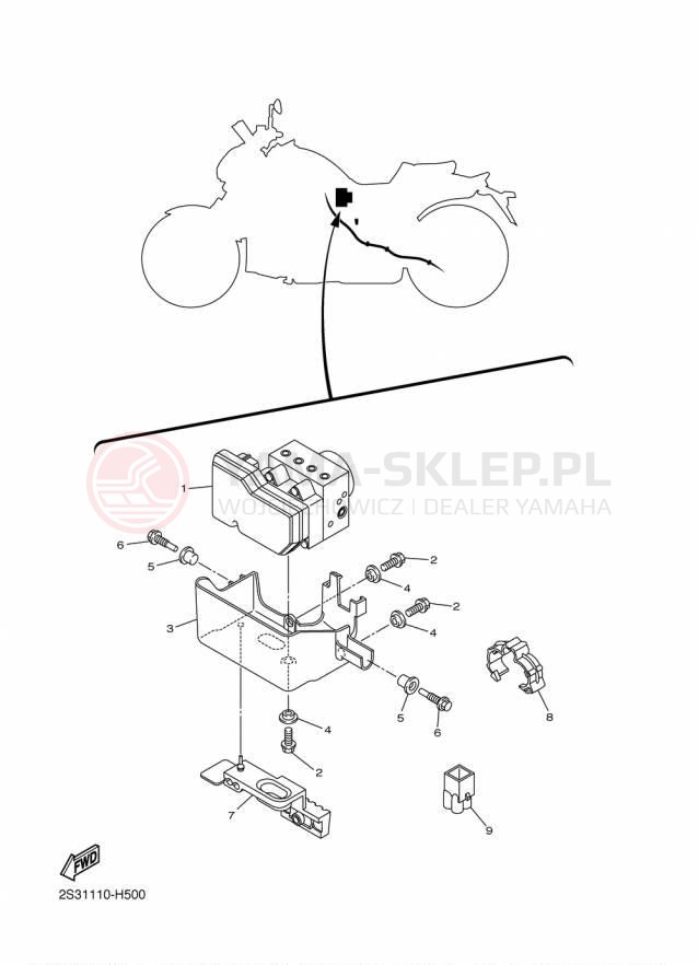 Schemat "układ elektryczny" do Yamaha VMAX VMX17FCR/VMX17FR