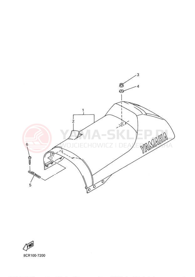 Schemat "siedzenie" do Yamaha PHAZER 500 PZ500F