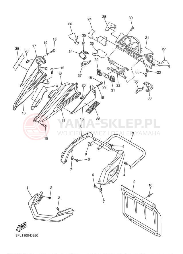 Schemat "zderzak" do Yamaha RAGE RSG90L
