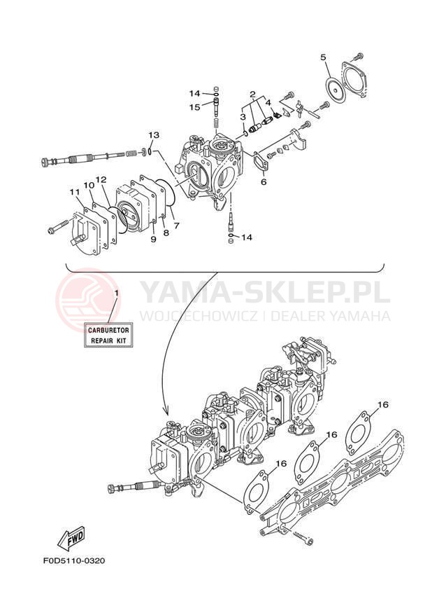 Schemat "Zestaw naprawczy" do Yamaha XL1200 LTD XA1200Y