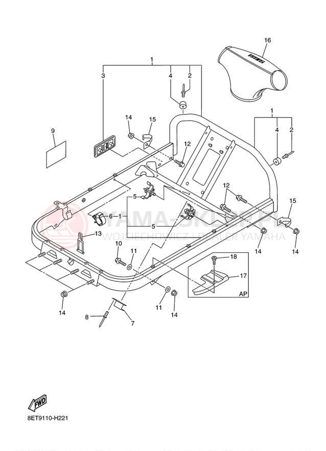 Schemat "STEERING GATE" do Yamaha RS VENTURE RST90AS