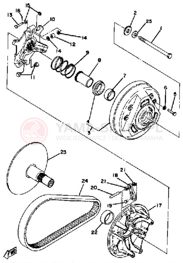 Schemat "PRIMARY SHEAVE" do Yamaha EX440C