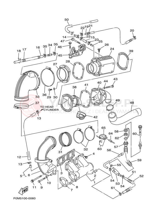 Schemat "wydech" do Yamaha XL700 XL700Y