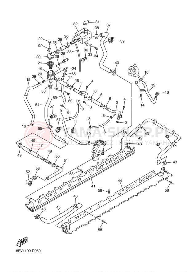 Schemat "Układ chlodzenia" do Yamaha RX-1 RX10K