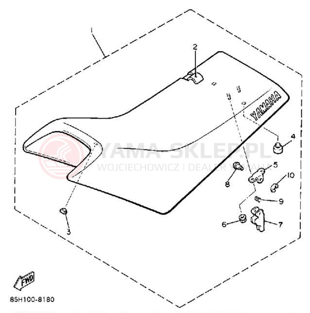 Schemat "siedzenie" do Yamaha SNOSCOOT SV80N