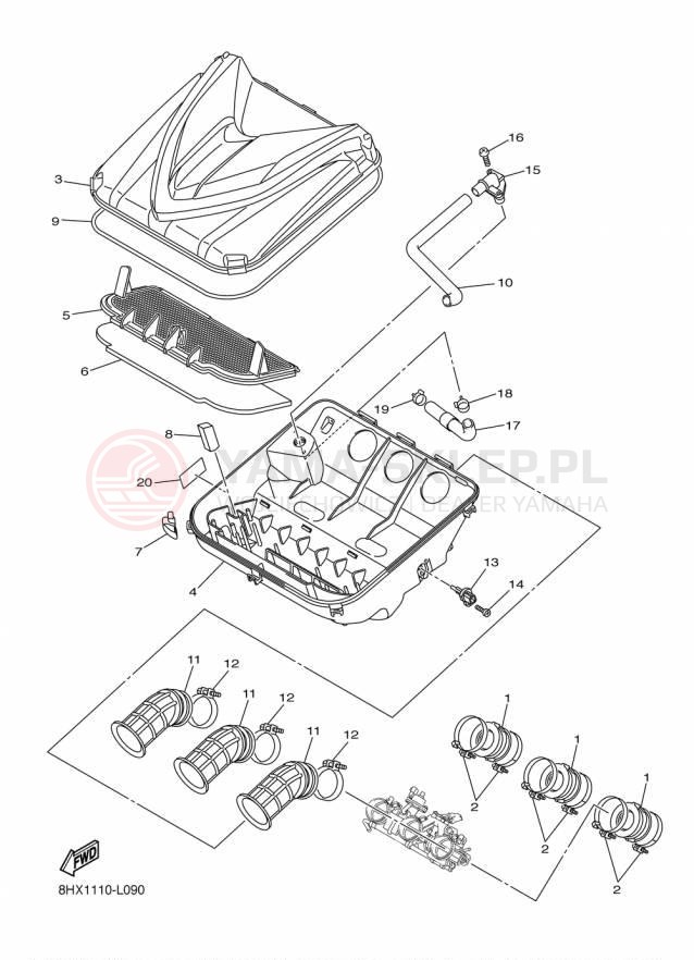Schemat "Wtrysk paliwa" do Yamaha RS VENTURE TF RST90PTFFB