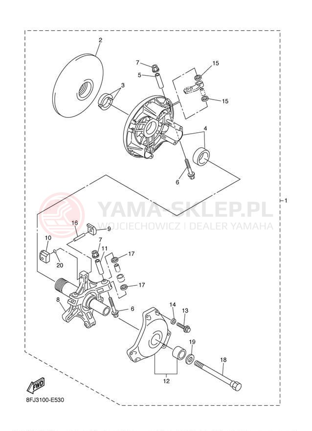 Schemat "REBUILD KIT" do Yamaha APEX RTX RX10RTL
