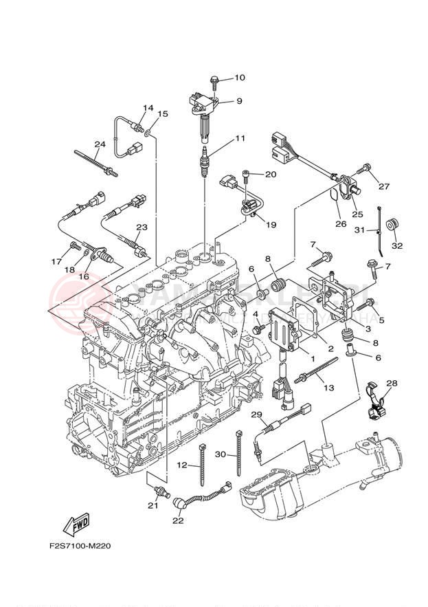 Schemat "układ elektryczny" do Yamaha WAVE RUNNER FX SHO FA1800M