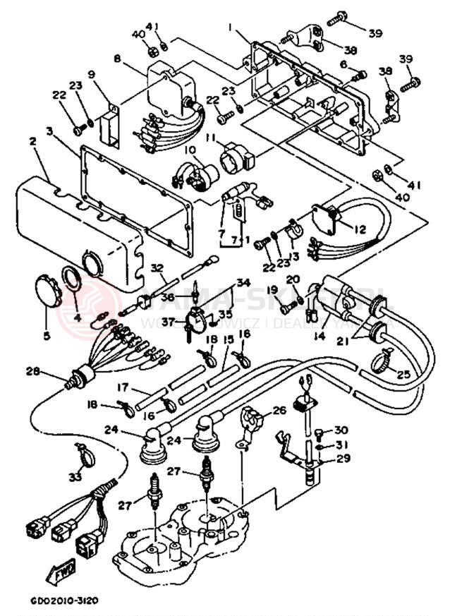 Schemat "układ elektryczny" do Yamaha WAVE RUNNER PRO VXR WRB700R