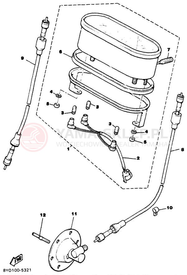 Schemat "licznik" do Yamaha XLV XL540M