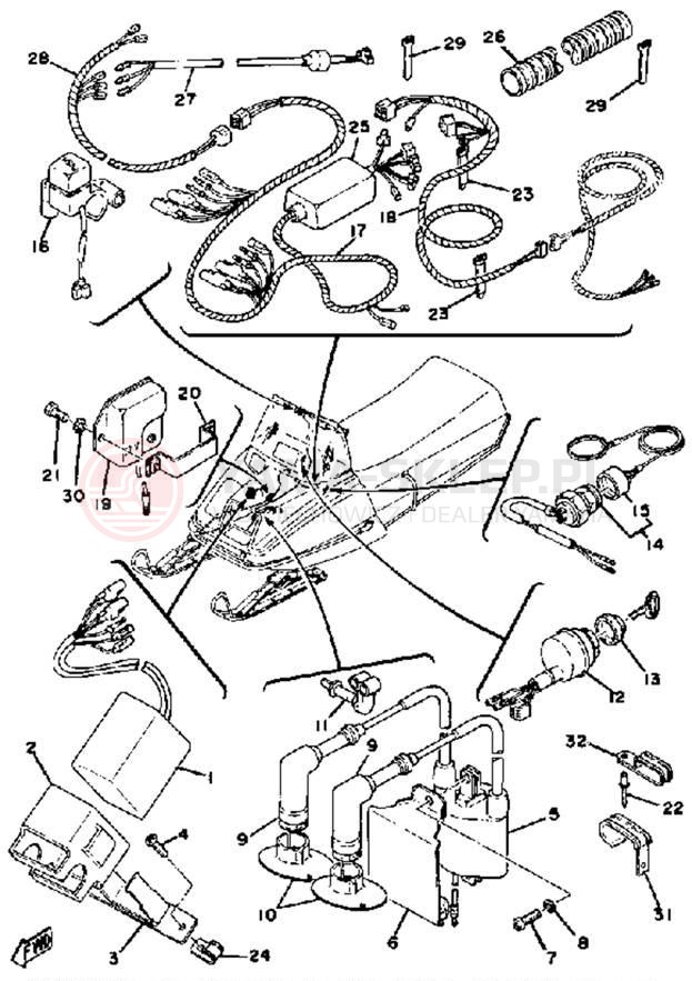 Schemat "układ elektryczny" do Yamaha EX440C