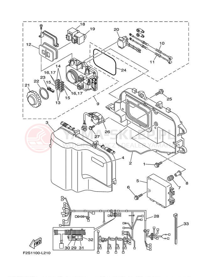 Schemat "układ elektryczny" do Yamaha WAVE RUNNER FX SHO FA1800L