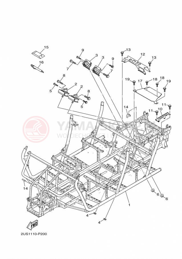 Schemat "rama" do Yamaha VIKING VI EPS SE YXC700PSFS