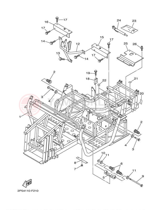 Schemat "rama" do Yamaha RHINO 450 HUNTER YXR45FHW
