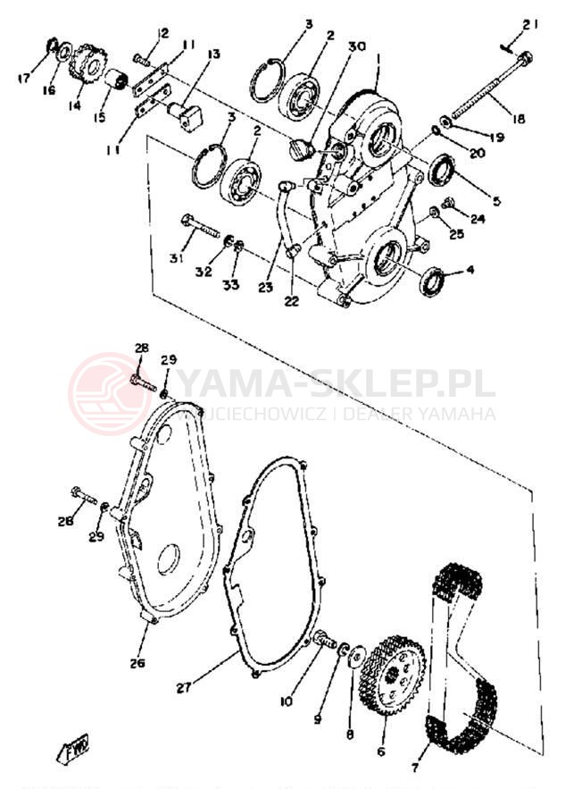 Schemat "Układ napędowy" do Yamaha SRX440B