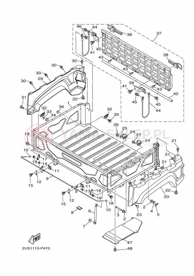 Schemat "Stelaż " do Yamaha VIKING VI HUNTER YXC700DHFH