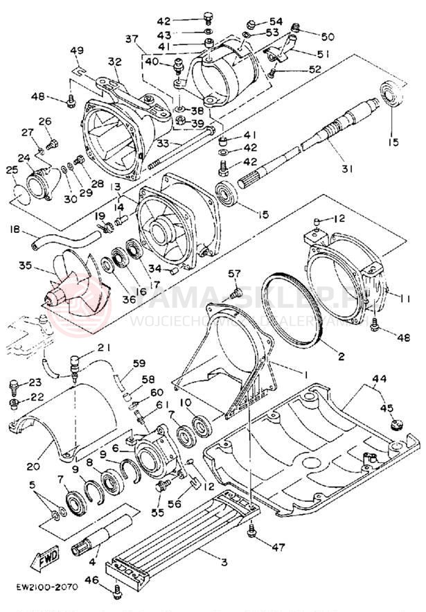 Schemat "JET UNIT" do Yamaha SUPER JET SJ650Q
