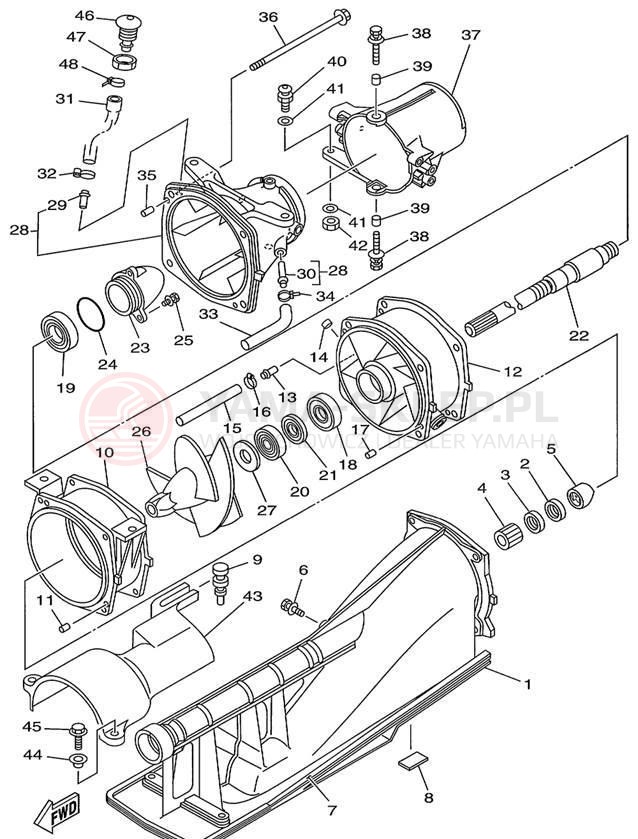 Schemat "JET UNIT" do Yamaha WAVE RUNNER XL760 XL760X