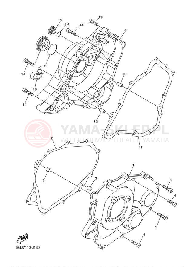 Schemat "Pokrywa silnika" do Yamaha PHAZER GT PZ50GTAW