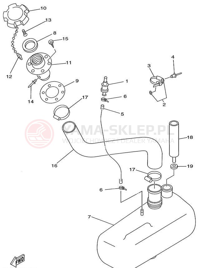 Schemat "Miska olejowa" do Yamaha WAVE RUNNER XL760 XL760X