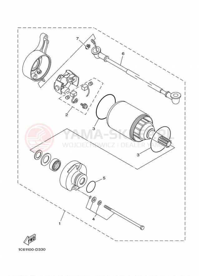 Schemat "rozrusznik" do Yamaha TTR230 TTR230F