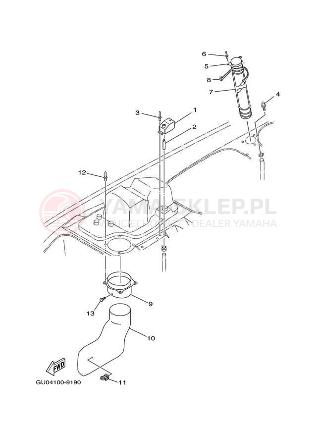 Schemat "odpowietrzenie" do Yamaha GP760 GP760Y