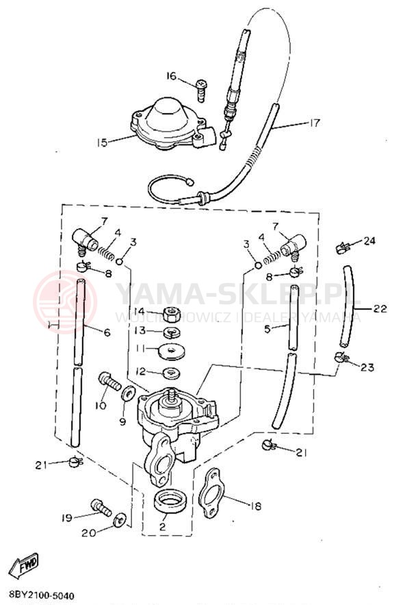 Schemat "Pompa olejowa" do Yamaha ENTICER II LT ET410TRV