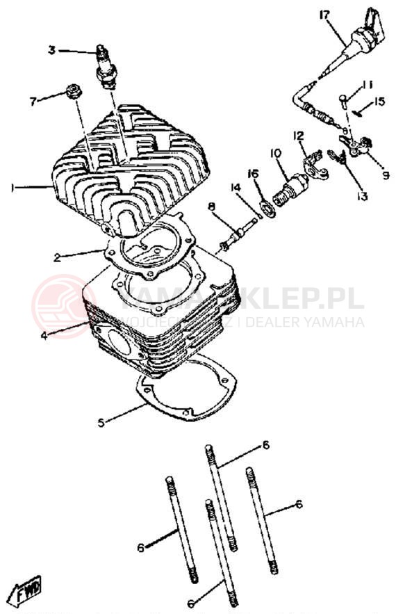 Schemat "cylinder" do Yamaha ET250D