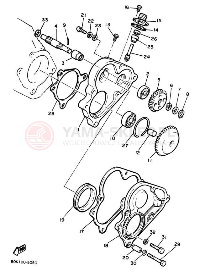 Schemat "przeniesienie napędu" do Yamaha PHAZER II PZ480P
