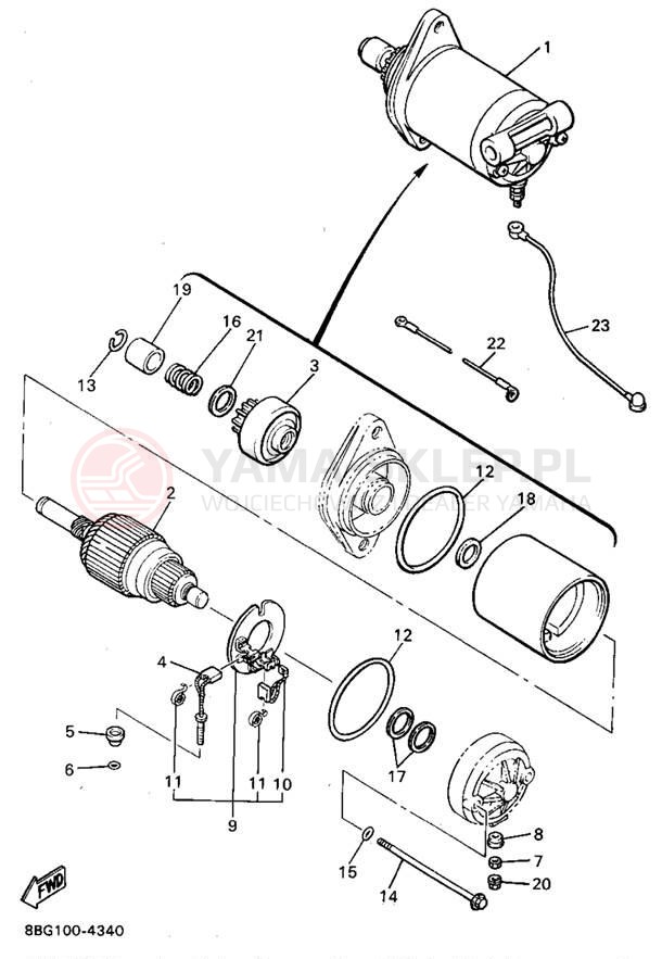 Schemat "rozrusznik" do Yamaha VENTURE XL VT480U