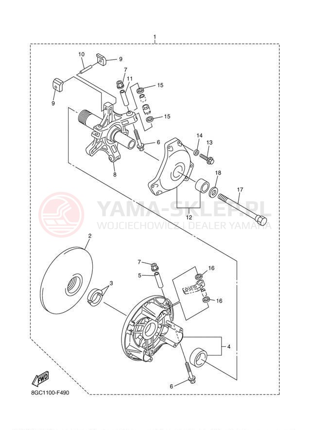 Schemat "REBUILD KIT" do Yamaha PHAZER GT PZ50GTAW