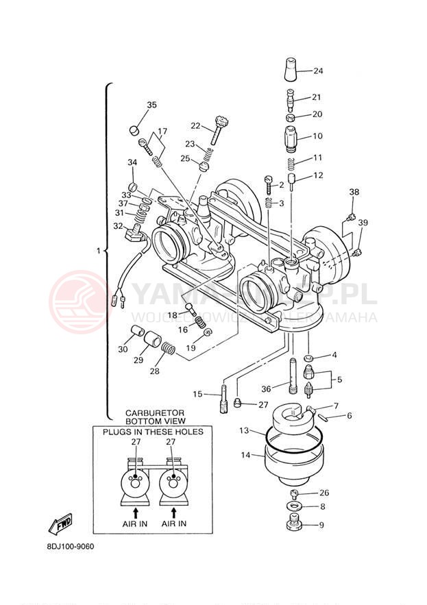 Schemat "Gaźnik" do Yamaha PHAZER 500 PZ500F