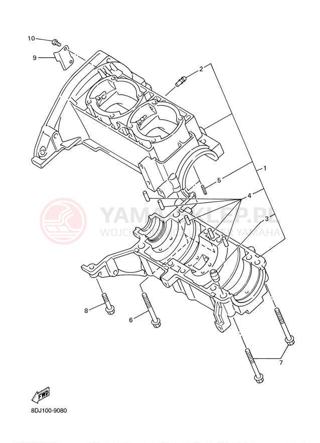 Schemat "Obudowa silnika" do Yamaha VENTURE XL VT500XLD