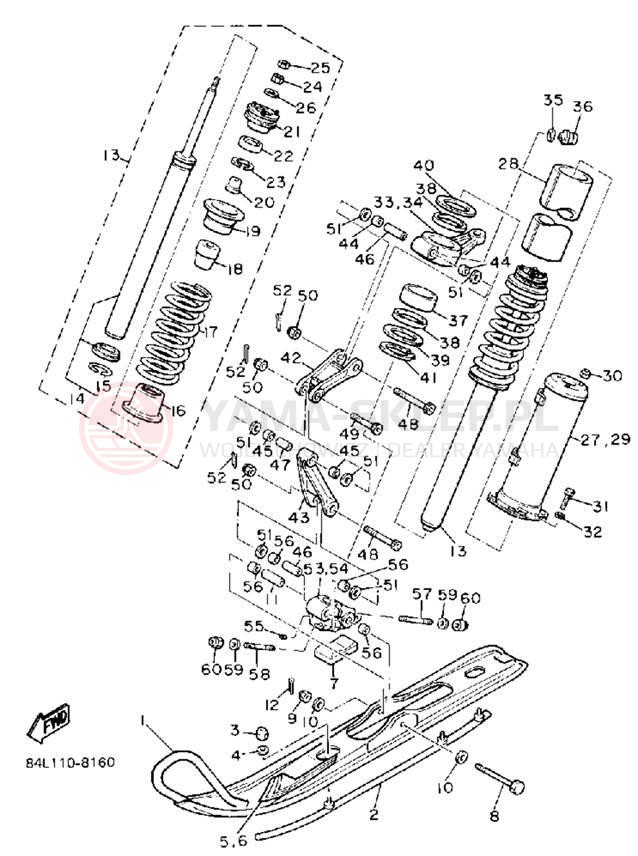 Schemat "płozy" do Yamaha SRV SR540M