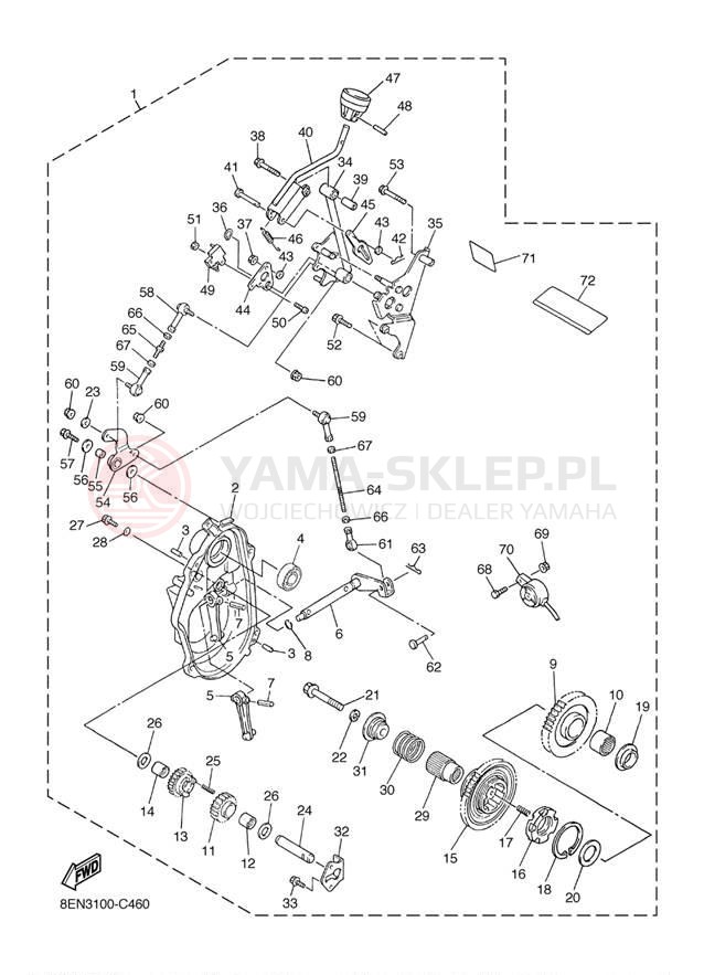 Schemat "REVERSE GEAR KIT" do Yamaha SX VIPER MOUNTAIN SXV70ML