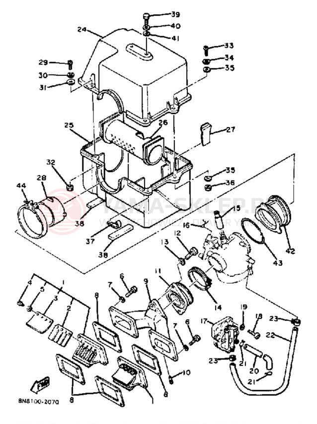 Schemat "Wtrysk paliwa" do Yamaha SS440G