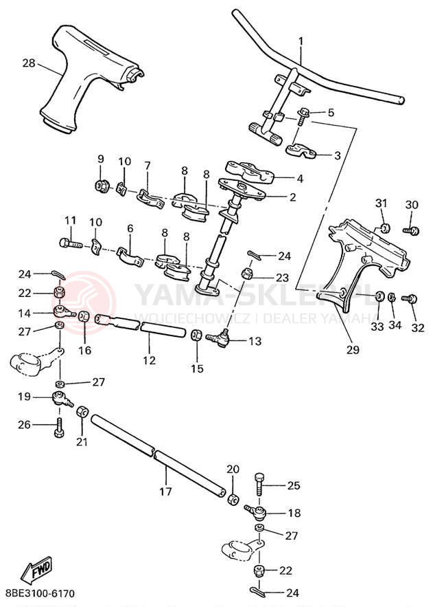 Schemat "Półki zawieszenia" do Yamaha OVATION LE CS340EC