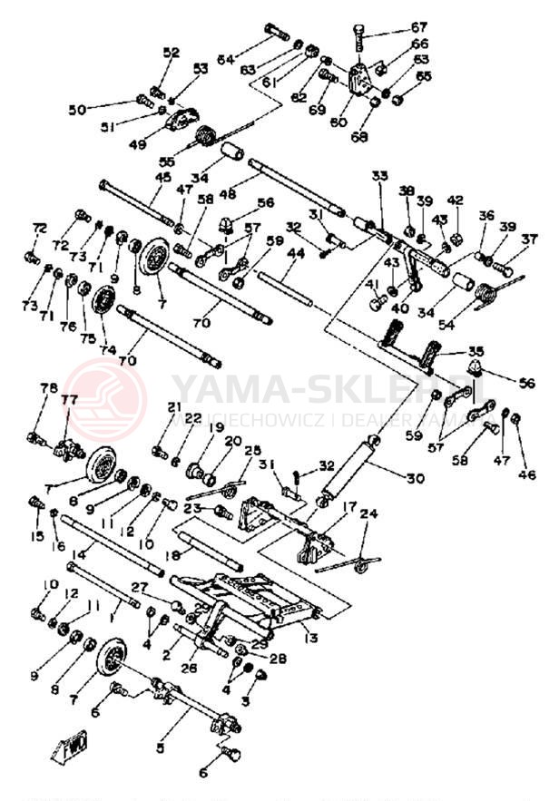 Schemat "TRACK SUSPENSION" do Yamaha EC540C